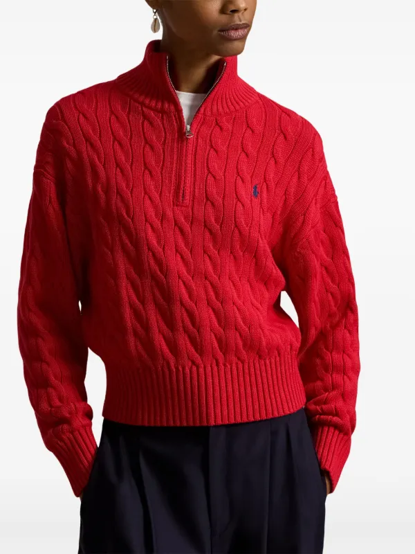 Polo Ralph Lauren ハーフジップ セーター | レッド | FARFETCH JP