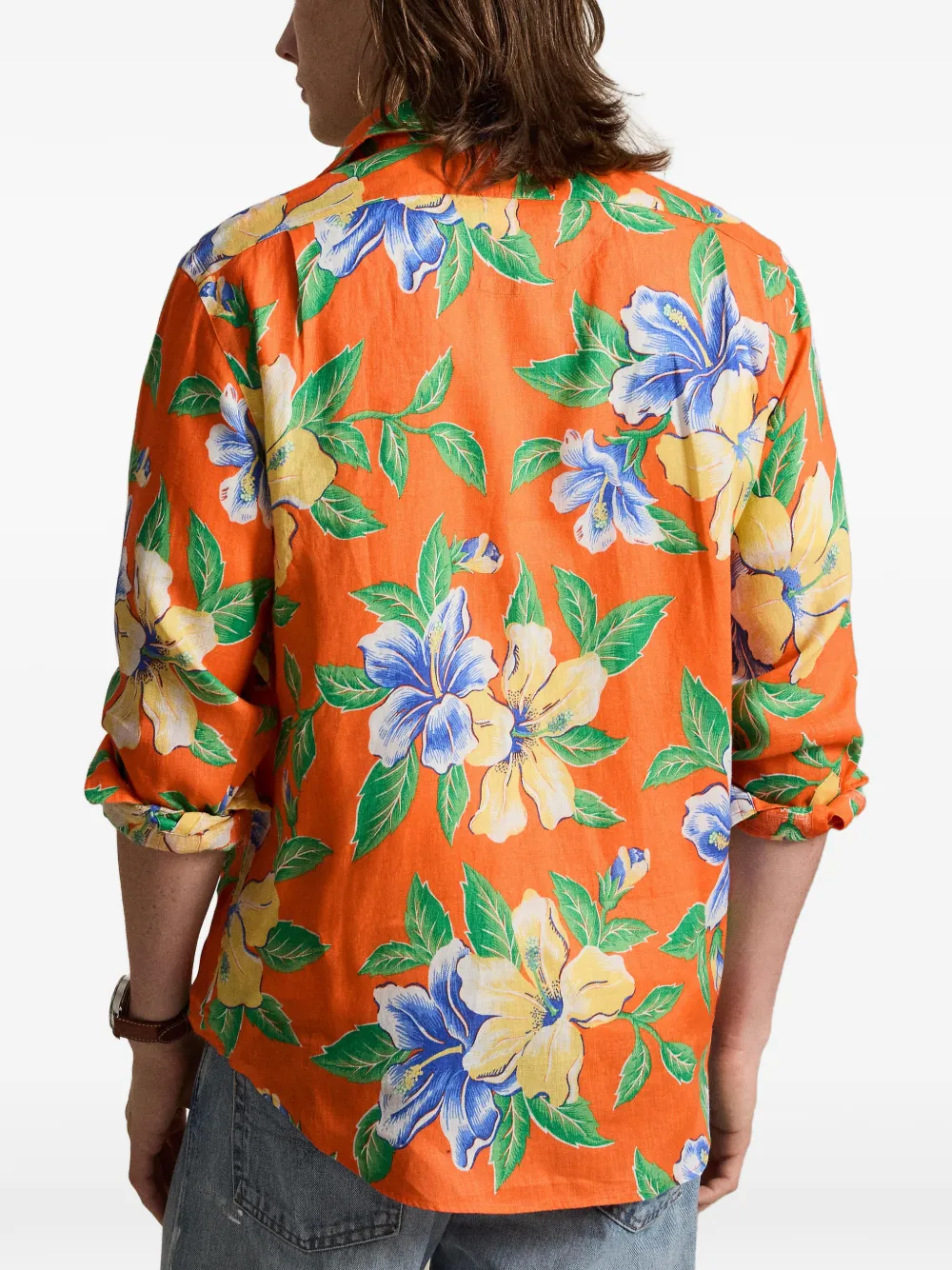 Polo Ralph Lauren Overhemd met bloemenprint Oranje