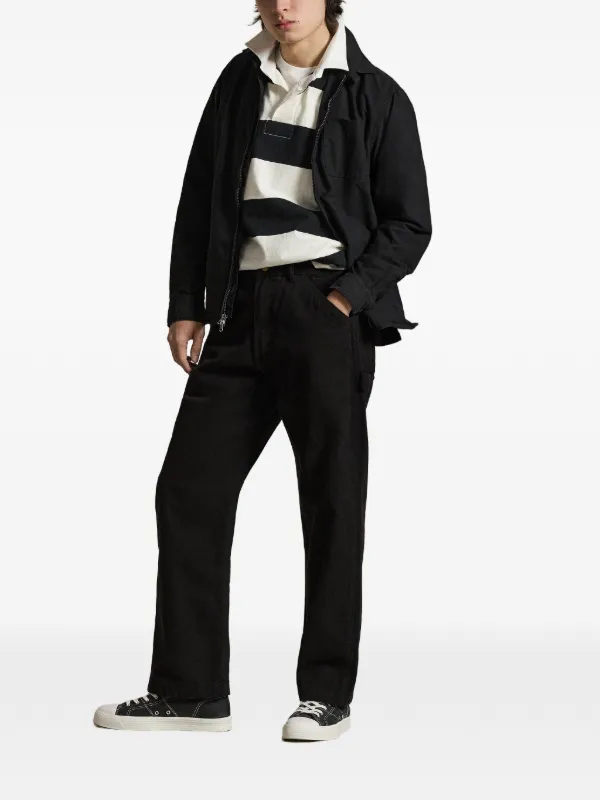Polo Ralph Lauren Jaqueta Com Zíper e Bolso | Preto | FARFETCH BR