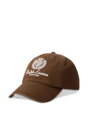 Polo Ralph Lauren P-embroidered Baseball Cap | Brown | FARFETCH