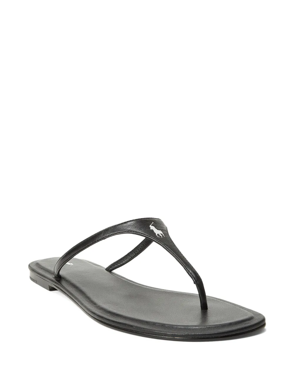 Polo Ralph Lauren Pony leren sandalen Zwart