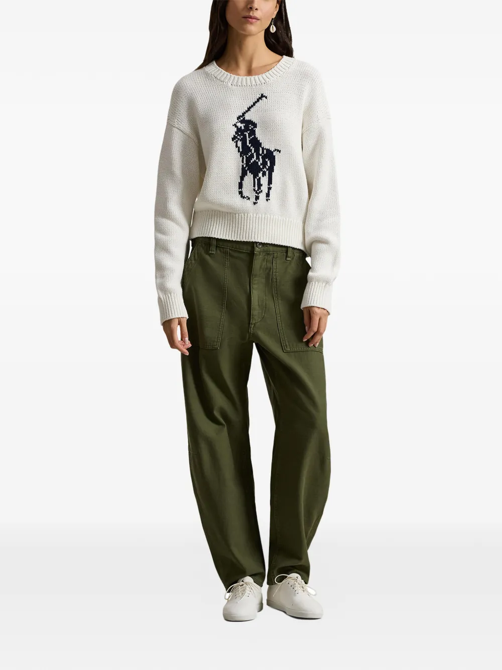 Polo Ralph Lauren Gebreide trui met logo Wit