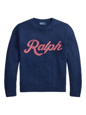 Polo Ralph Lauren ロゴインターシャ セーター | ブルー | FARFETCH JP