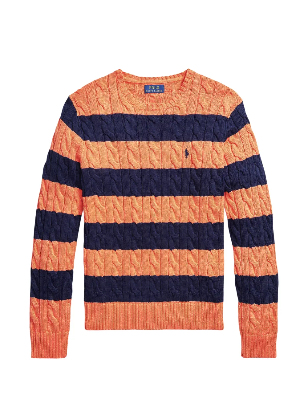 Polo Ralph Lauren striped cable-knit sweater - Arancione