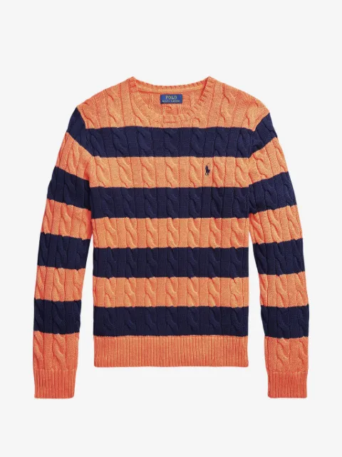 Polo Ralph Lauren striped cable-knit sweater