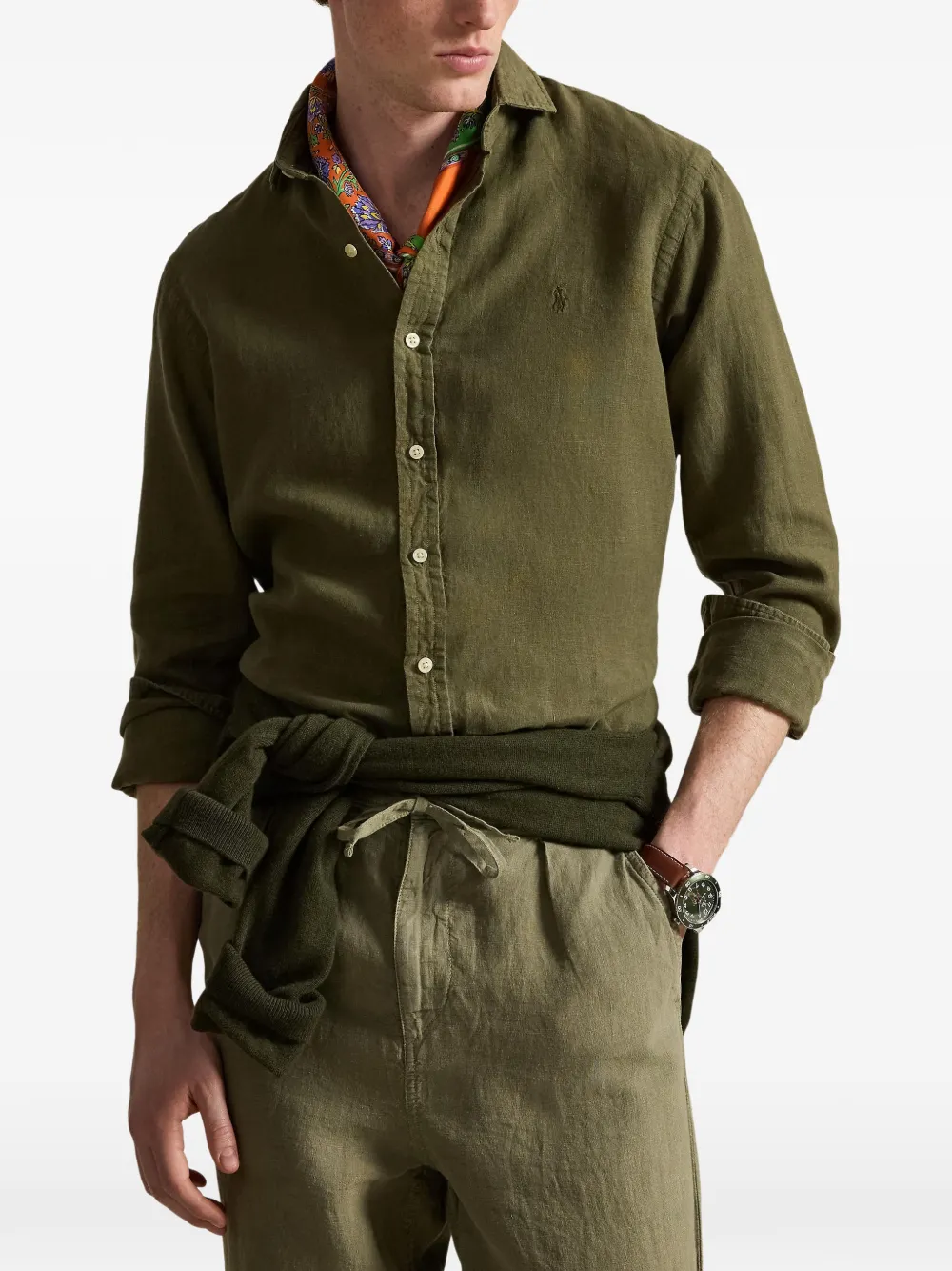 Polo Ralph Lauren Linnen overhemd Groen