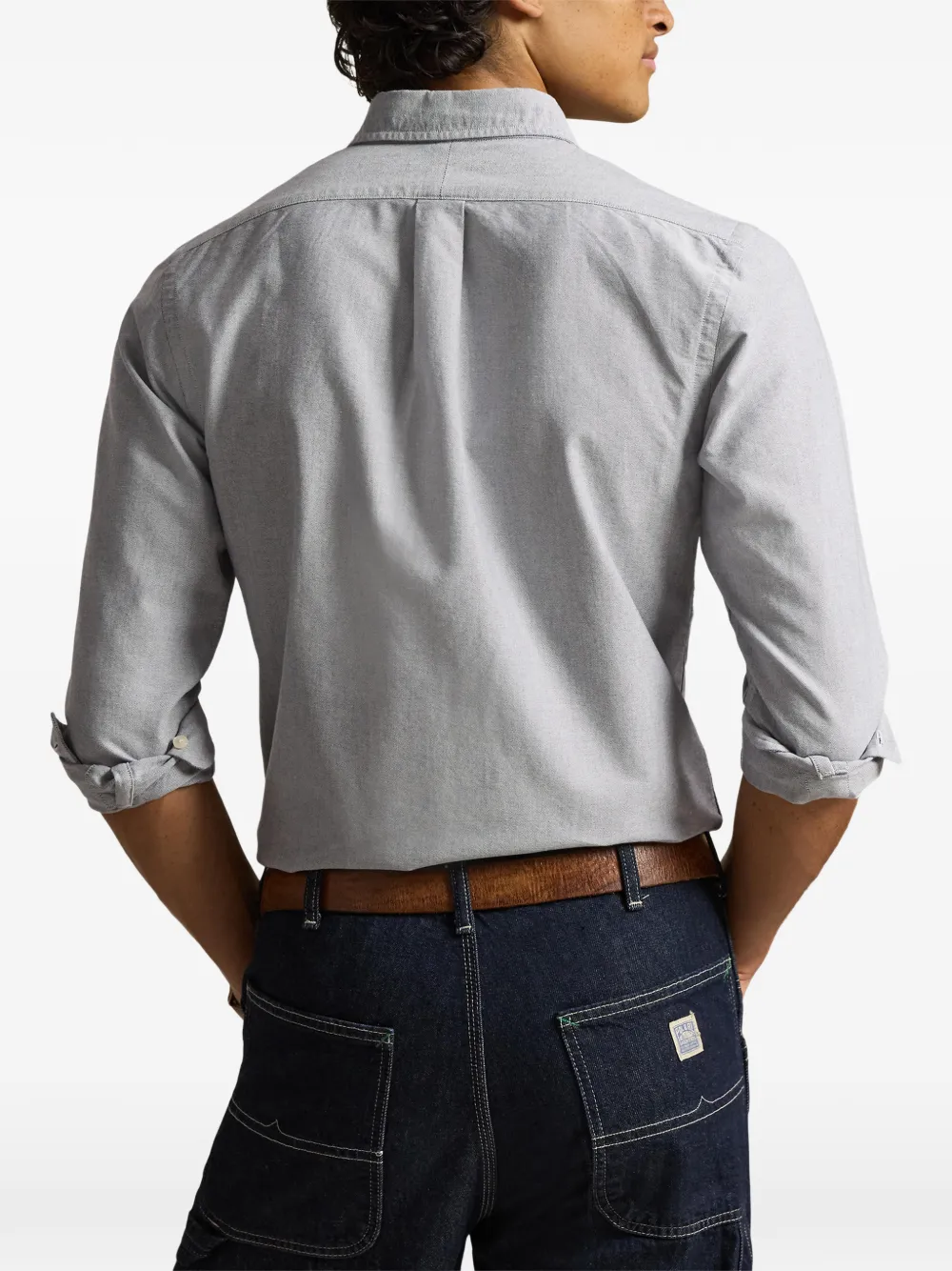 Polo Ralph Lauren Oxford overhemd met borduurwerk Grijs