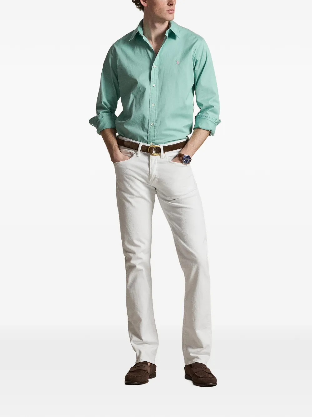 Polo Ralph Lauren Overhemd met knopen Groen