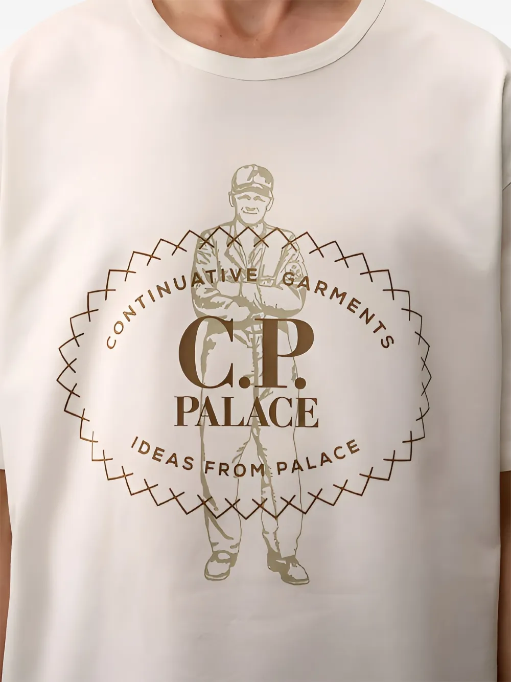 Palace x C.P. Company T-shirt met korte mouwen Wit