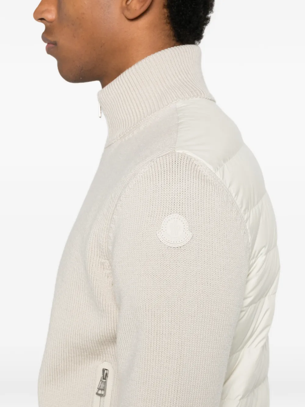 Moncler Tricot vest met ritszakken Beige