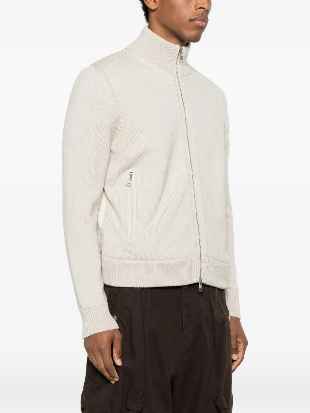 Moncler Tricot vest met ritszakken Beige