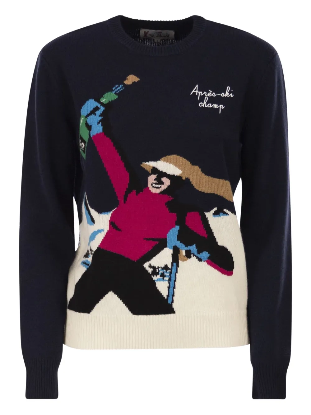 MC2 Saint Barth New Queen patterned-intarsia jumper | Blue | Image 1