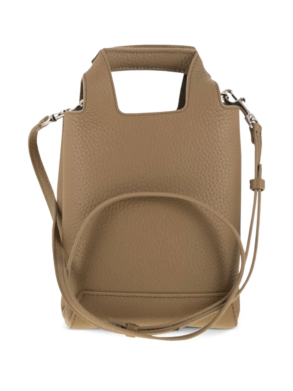 Hogan Mini Logo-charm Tote Bag In Brown