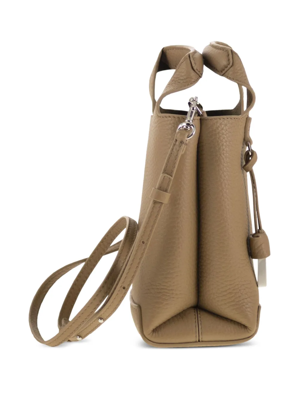 Hogan Mini Logo-charm Tote Bag In Brown