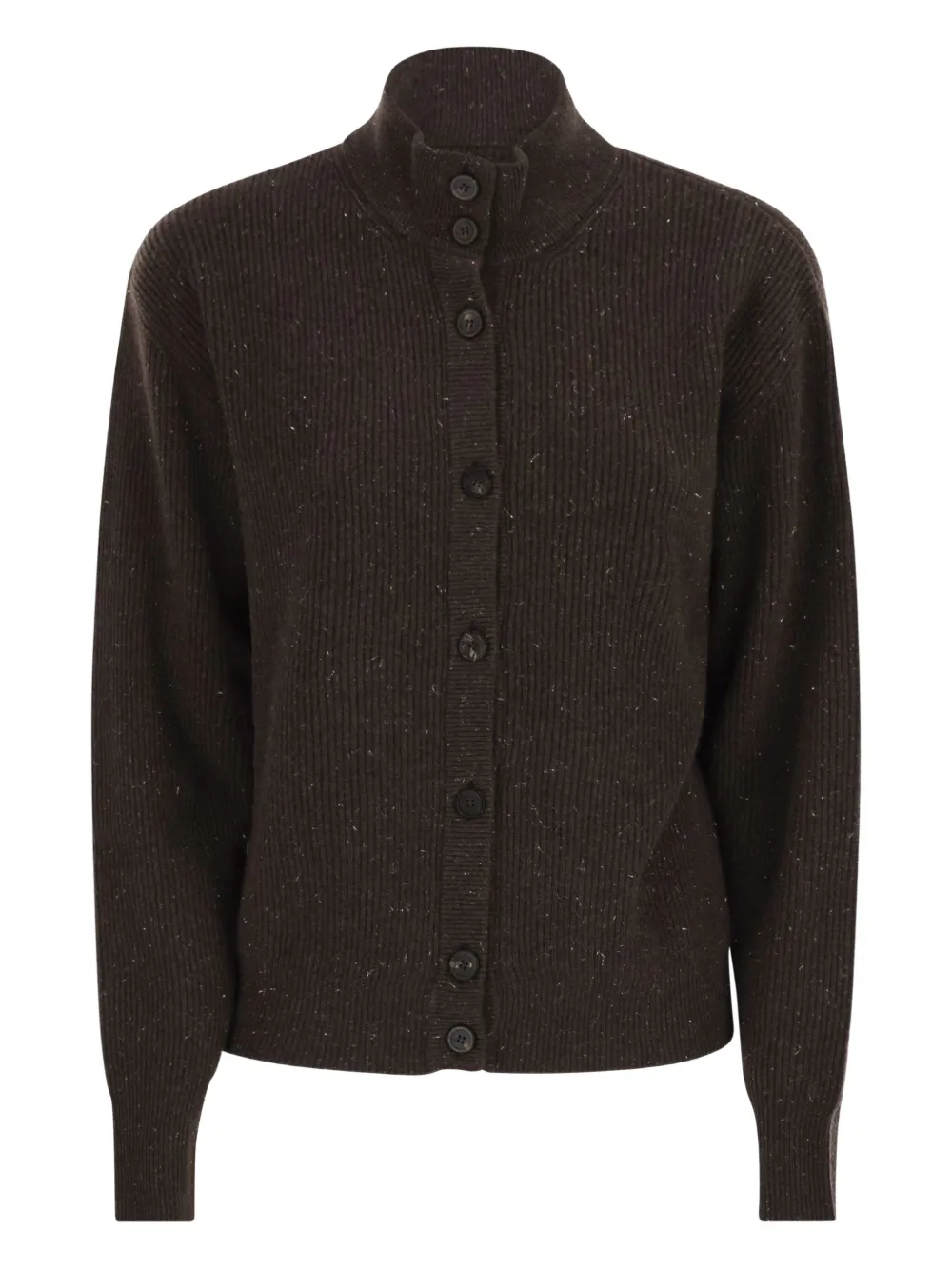 Peserico Buttoned Turtleneck Cardigan In Multi