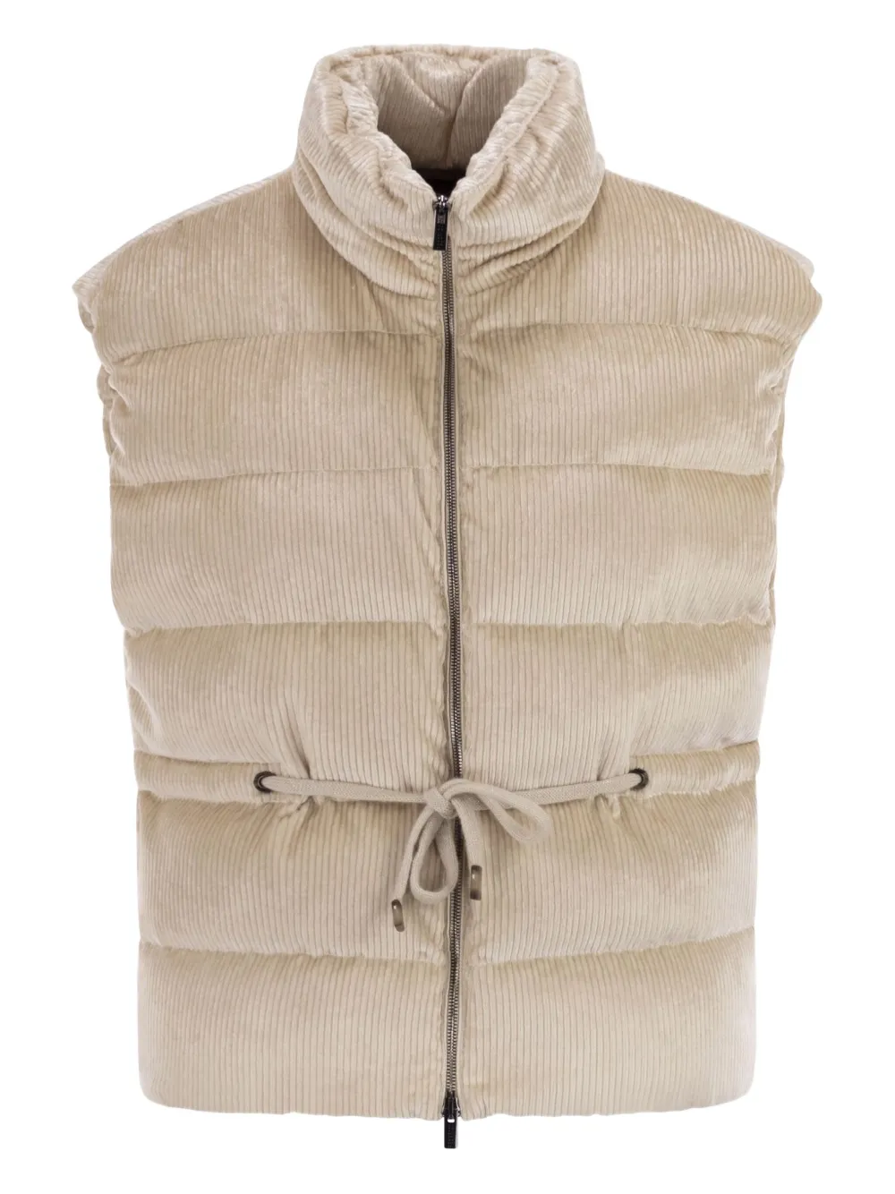 Peserico drawstring gilet | Neutrals | Image 1