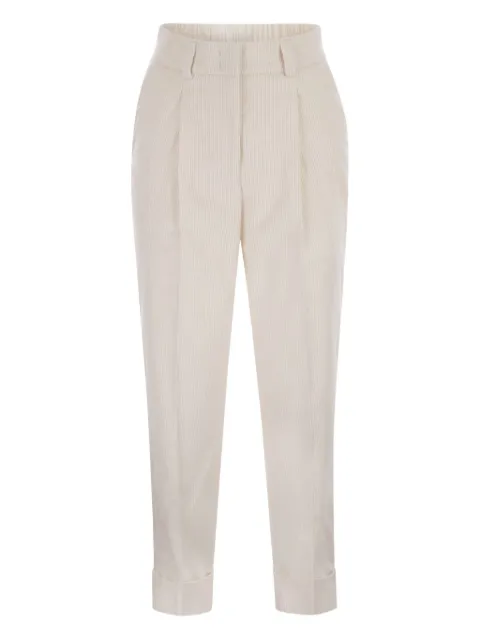 Peserico pleated cuffed-hem trousers