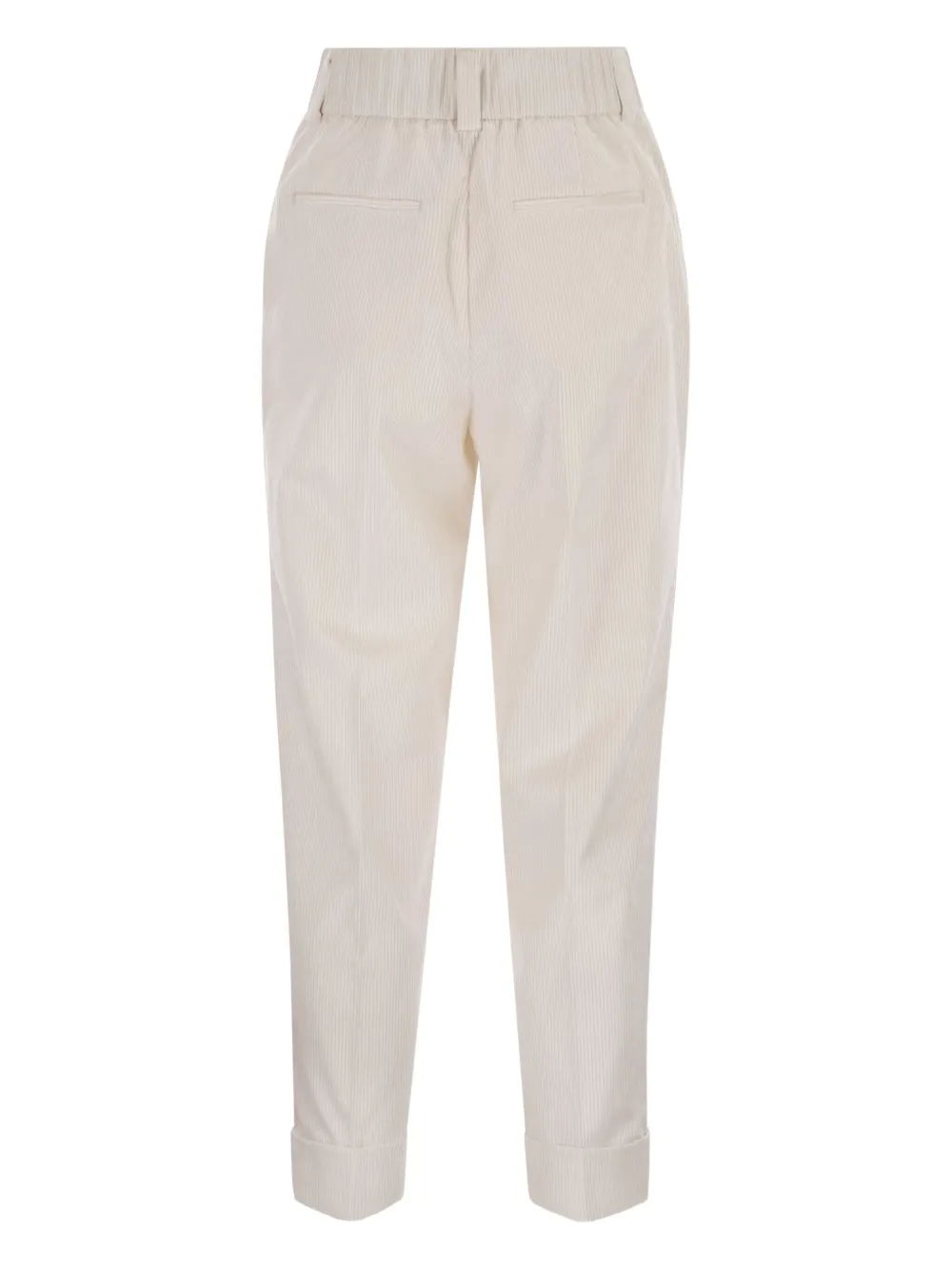 Peserico Plooibroek met omgeslagen zoom - Beige