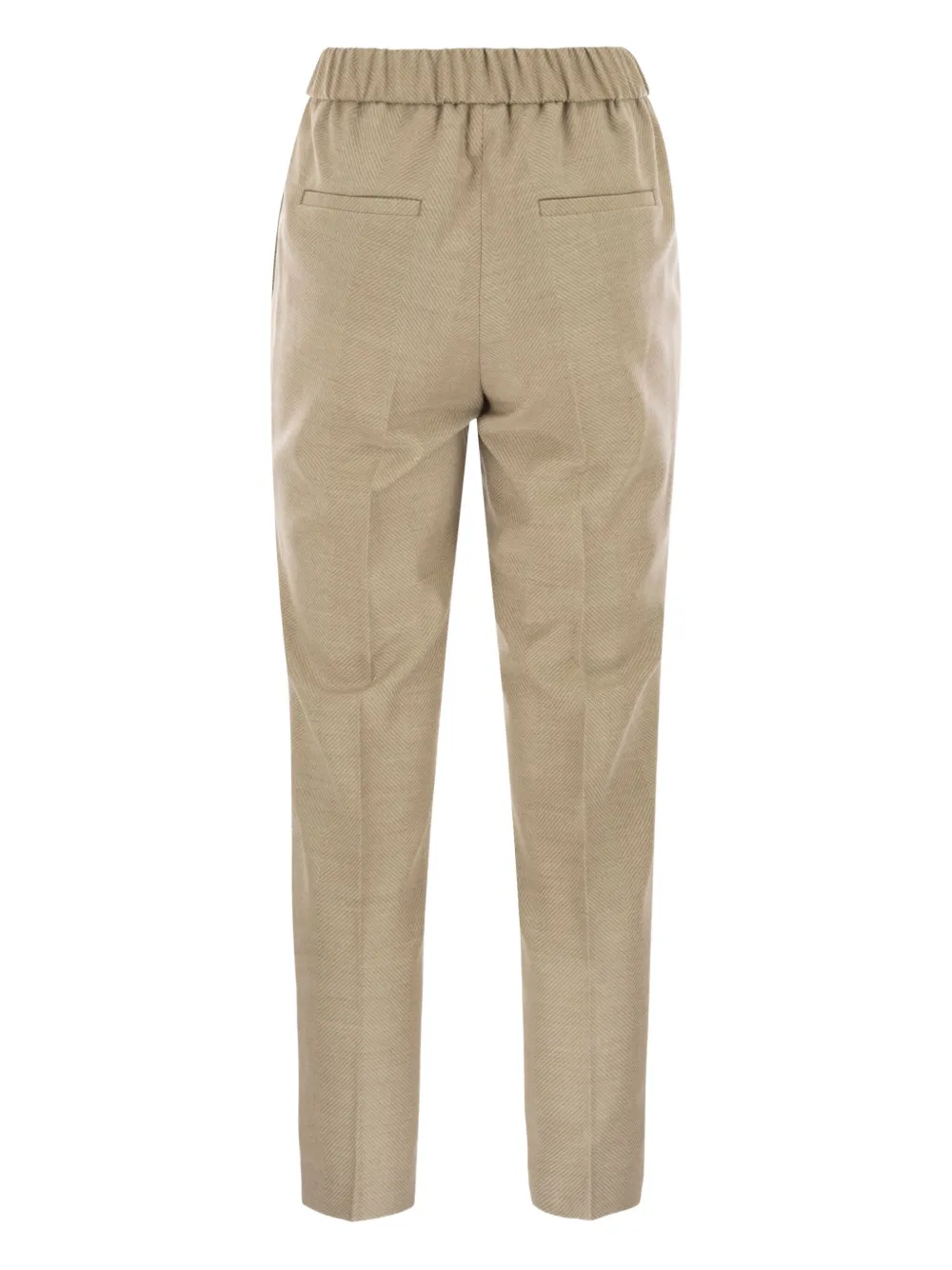 Peserico Broek met elastische tailleband - Beige