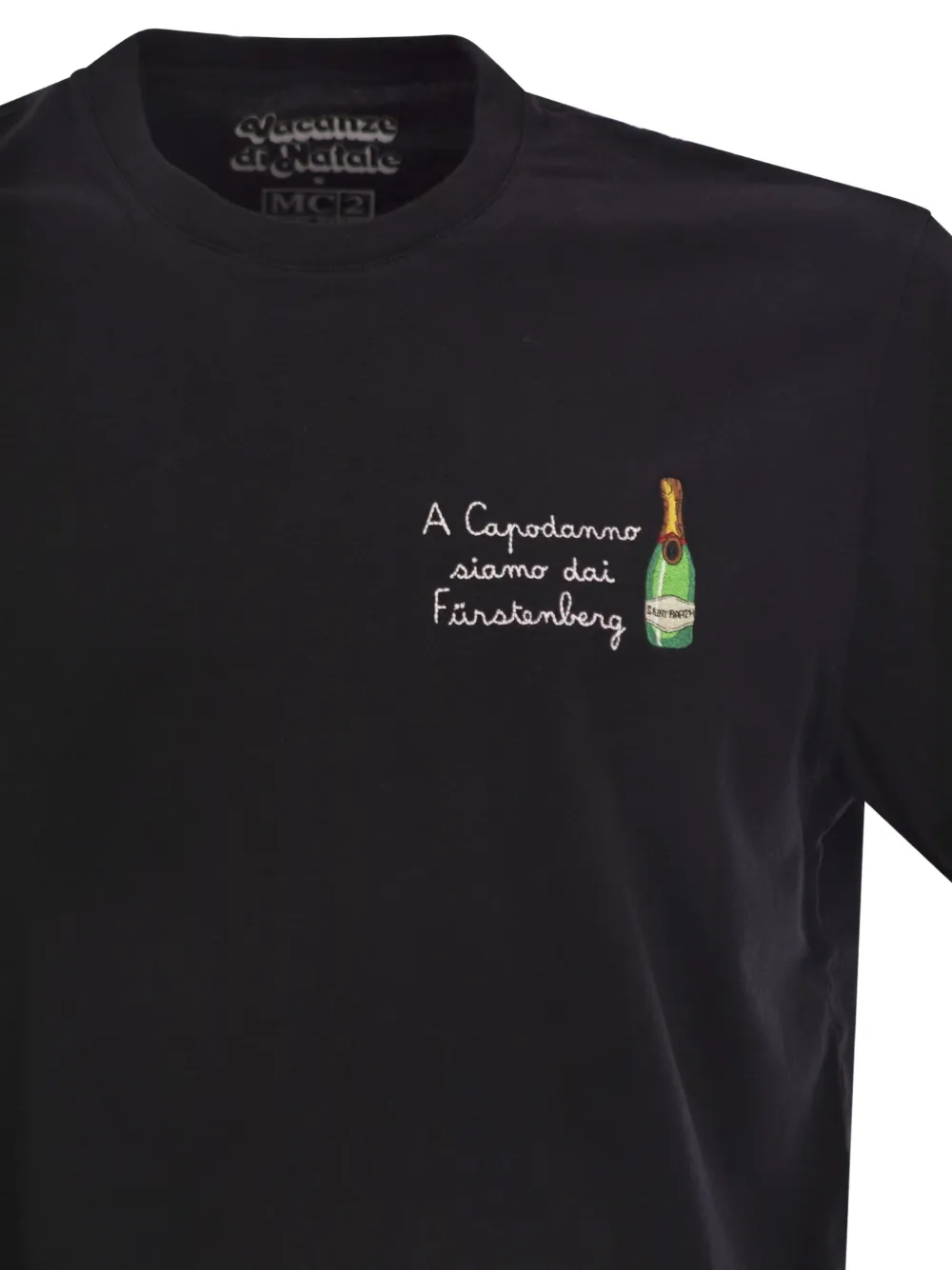 Mc2 Saint Barth Arnott Embroidery T-shirt In Black