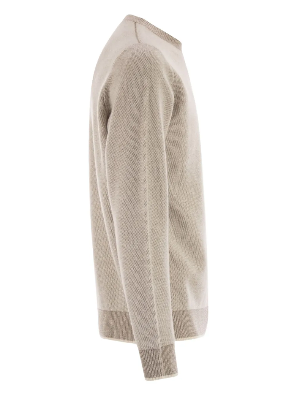 Peserico Geribbelde trui met ronde hals Beige