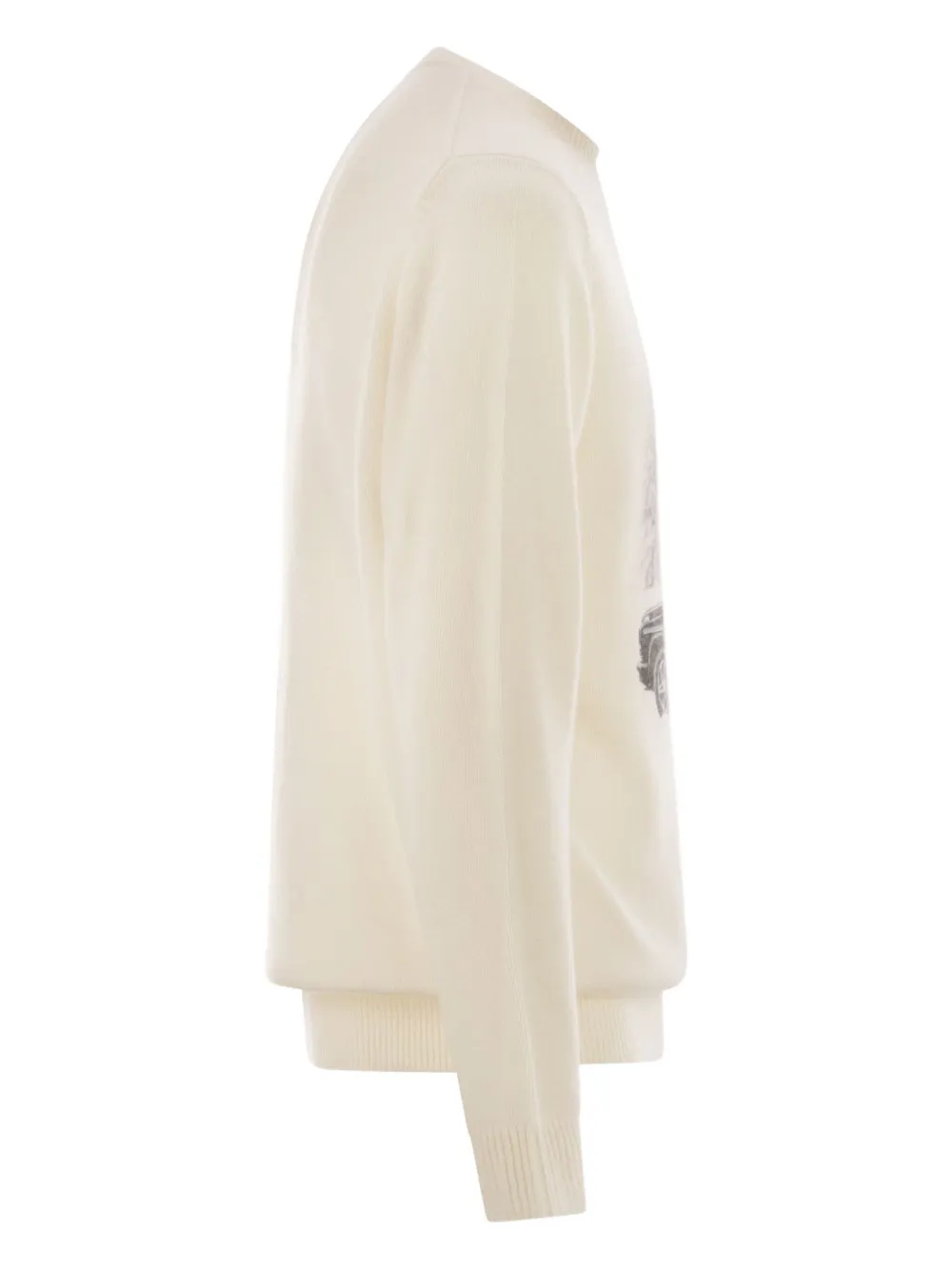 MC2 Saint Barth HERON sweater met borduurwerk en ronde hals Beige