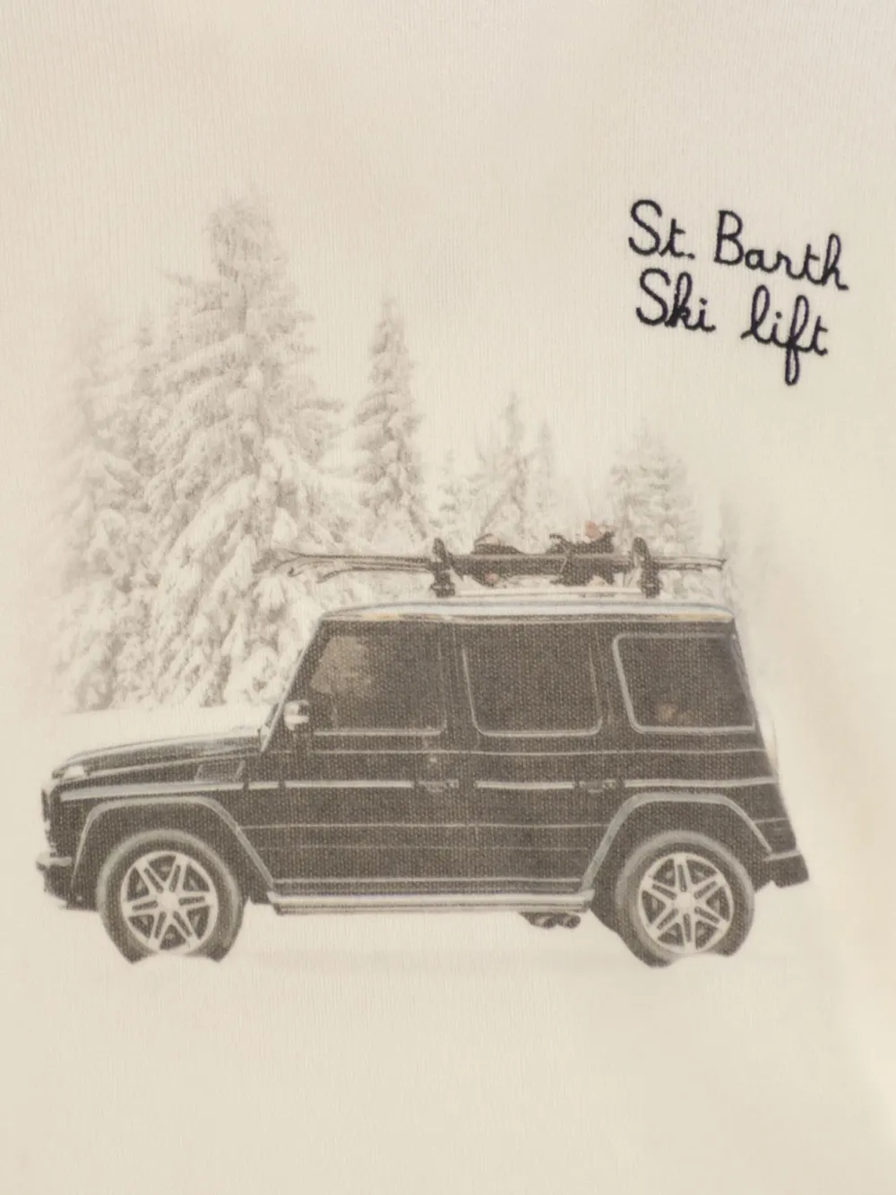 MC2 Saint Barth HERON sweater met borduurwerk en ronde hals Beige