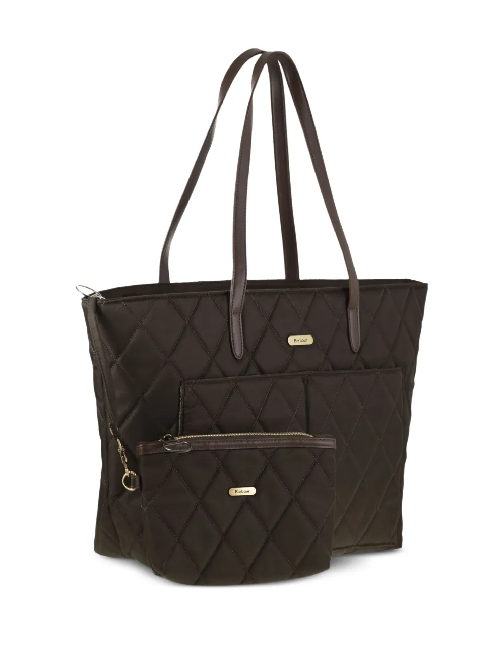 Barbour Gewatteerde shopper Bruin