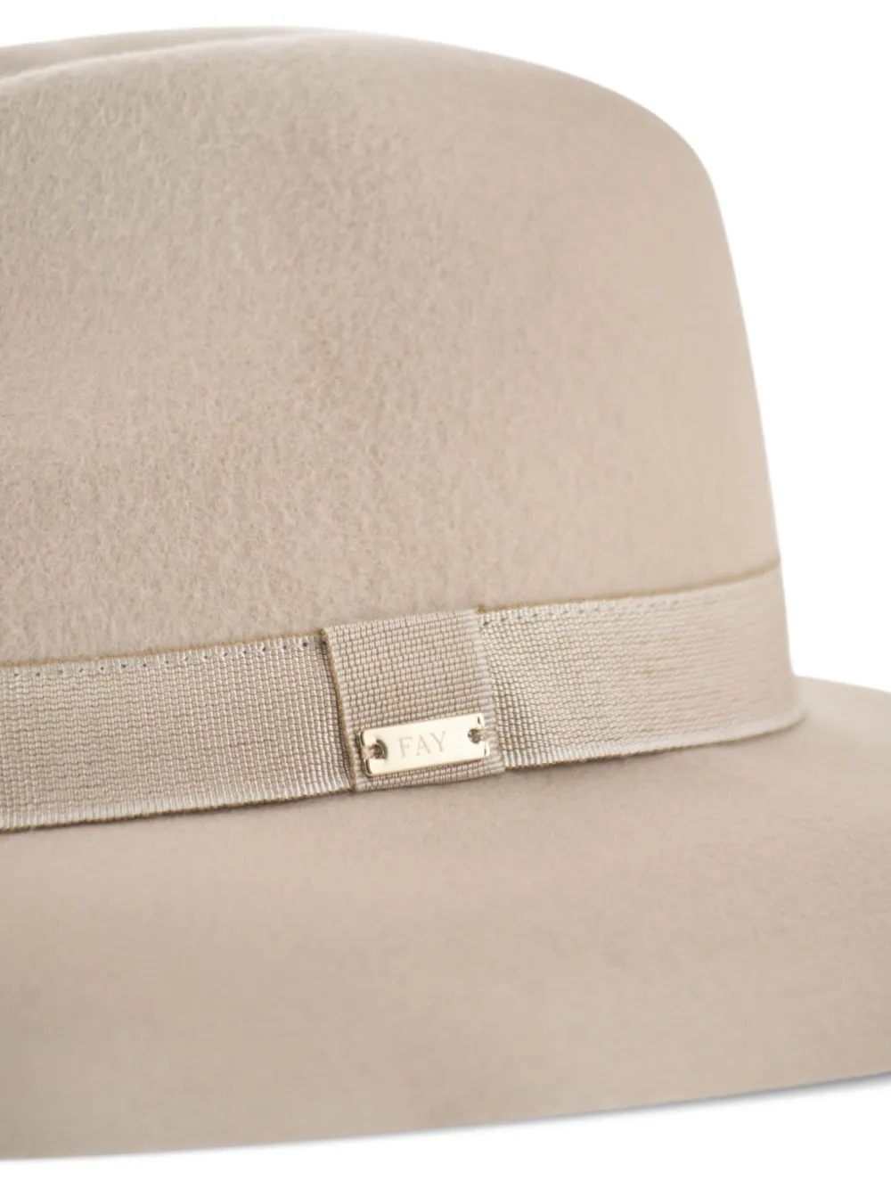 Fay Hoed met logoplakkaat Beige