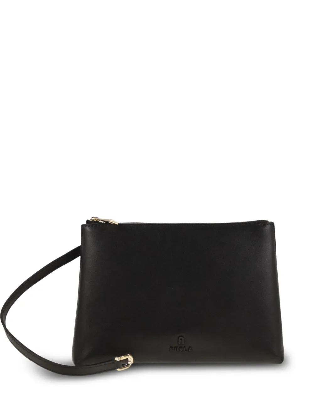 Furla logo-detail top-zip cross body bag - Nero