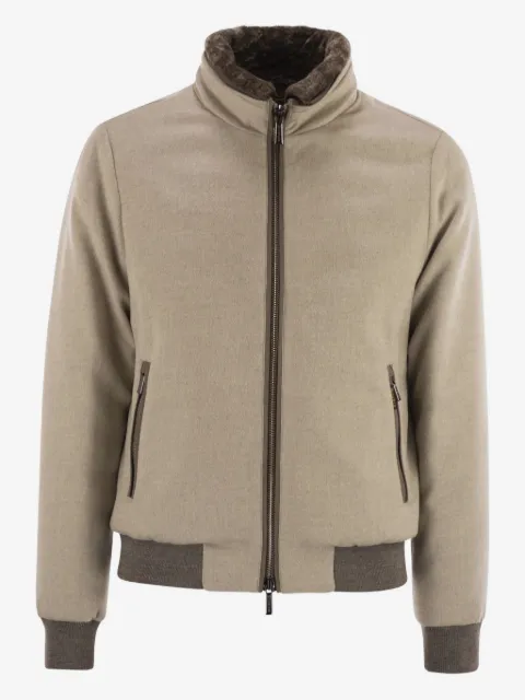 Moorer padded bomber jacket
