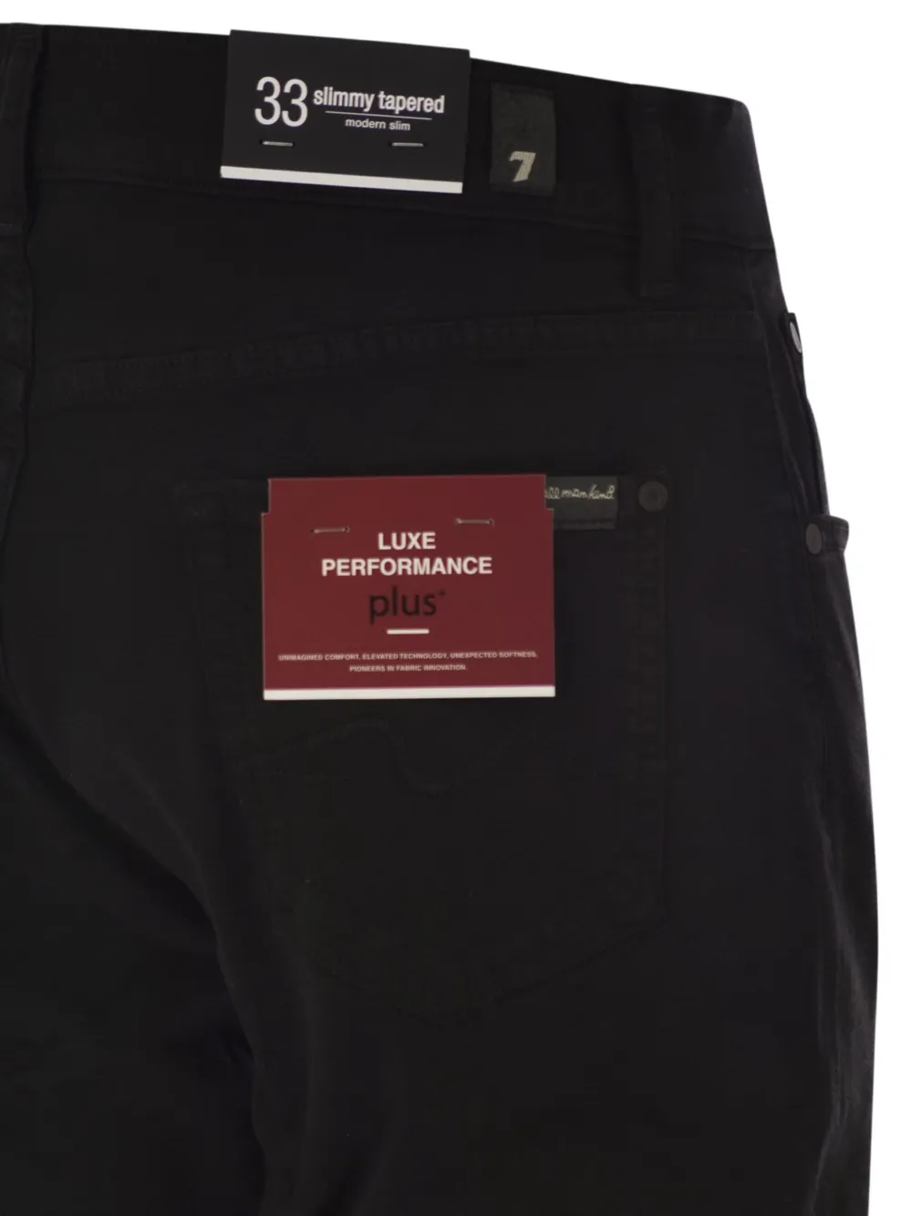 7 For All Mankind Slimmy jeans met toelopende pijpen Zwart
