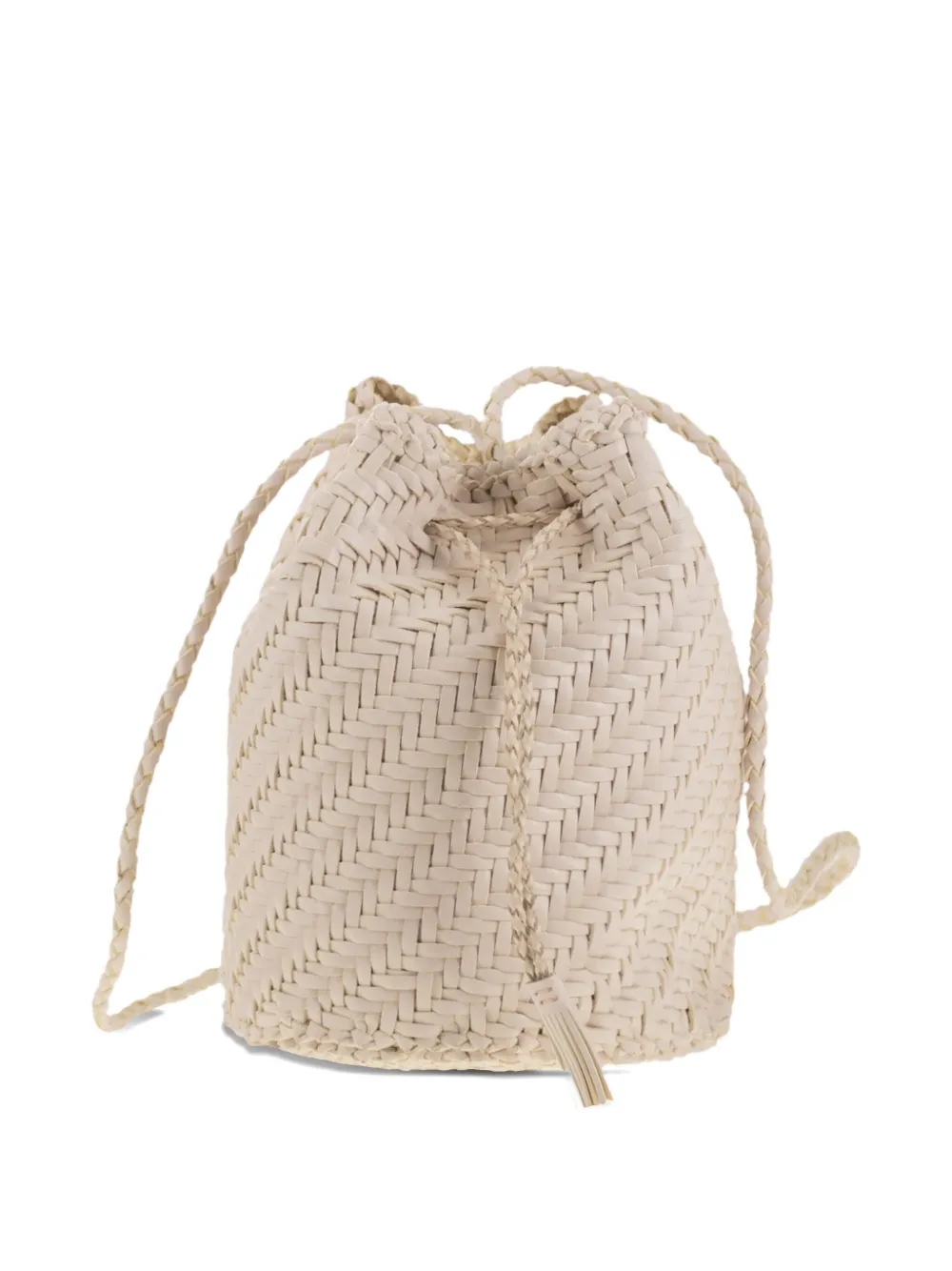 Dragon Borsa a secchiello Pompom Double Jump in pelle intrecciata - Toni neutri