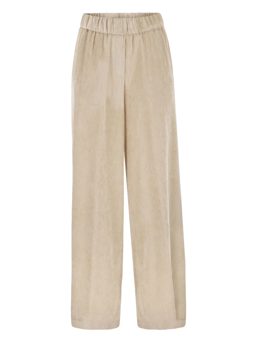 Peserico Pantaloni a coste con vita elasticizzata - Toni neutri