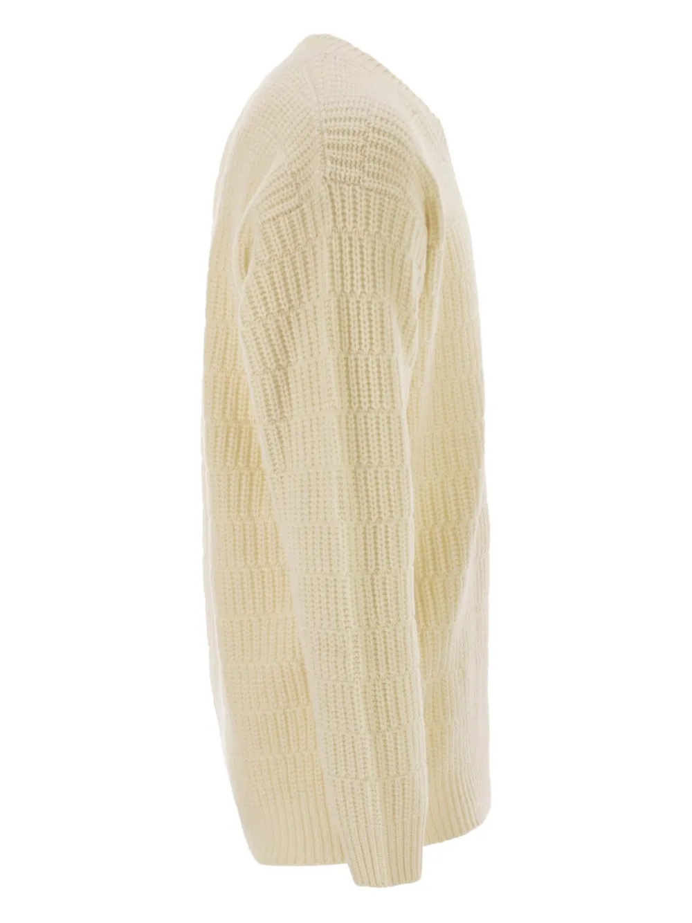 PT Torino Trui met geometrische V-hals - Beige