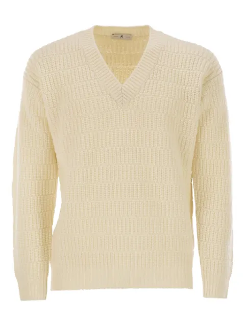 PT Torino geometric v-neck sweater