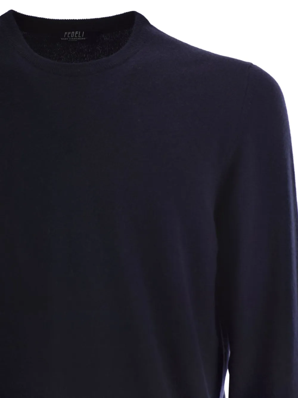 Fedeli Gebreide trui met ronde hals Blauw