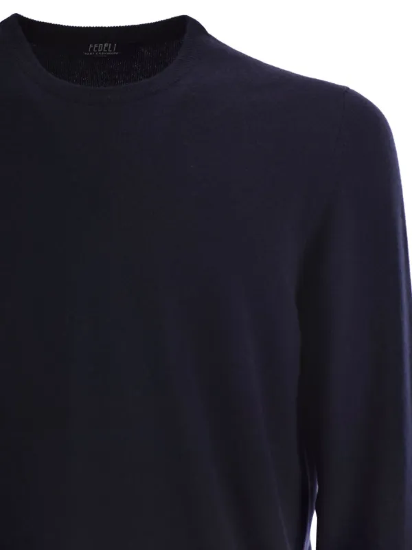 Fedeli クルーネック セーター | ブルー | FARFETCH JP