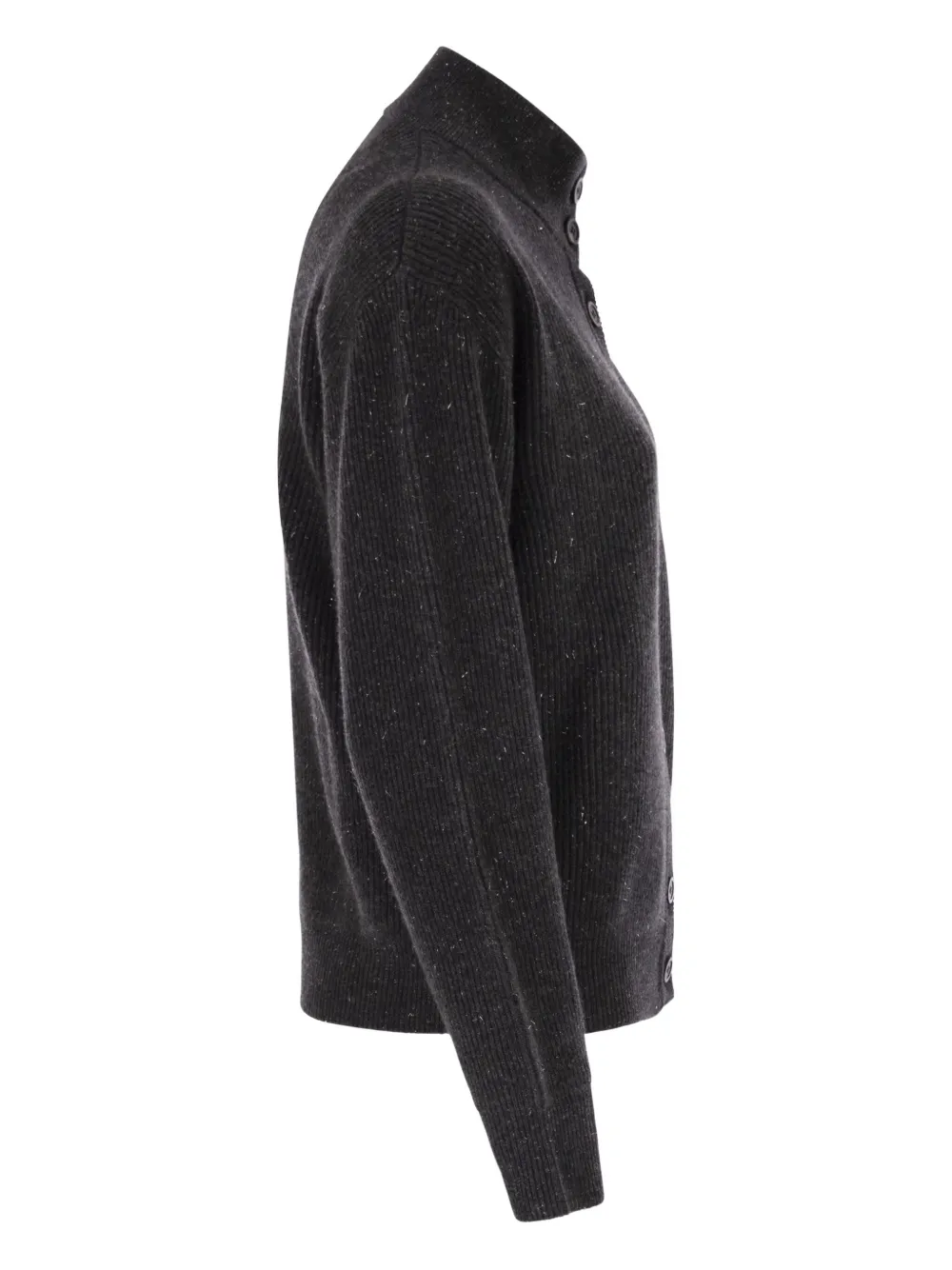 Peserico Vest met knoopsluiting en hoge hals Grijs