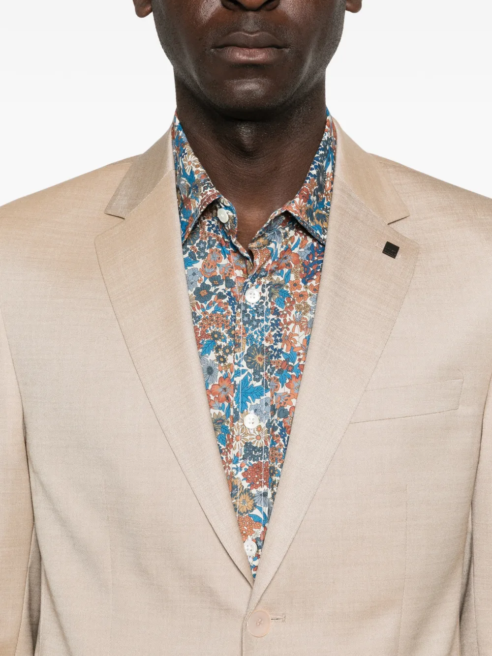 Karl Lagerfeld Blazer met bewerkte revers Beige