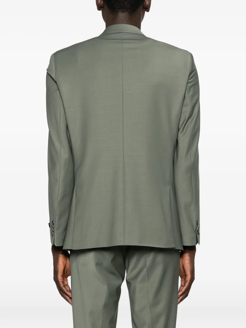 Karl Lagerfeld Blazer met gekerfde revers en knopen Groen