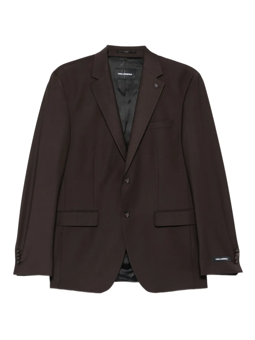 Karl Lagerfeld buttonned blazer - Marrone