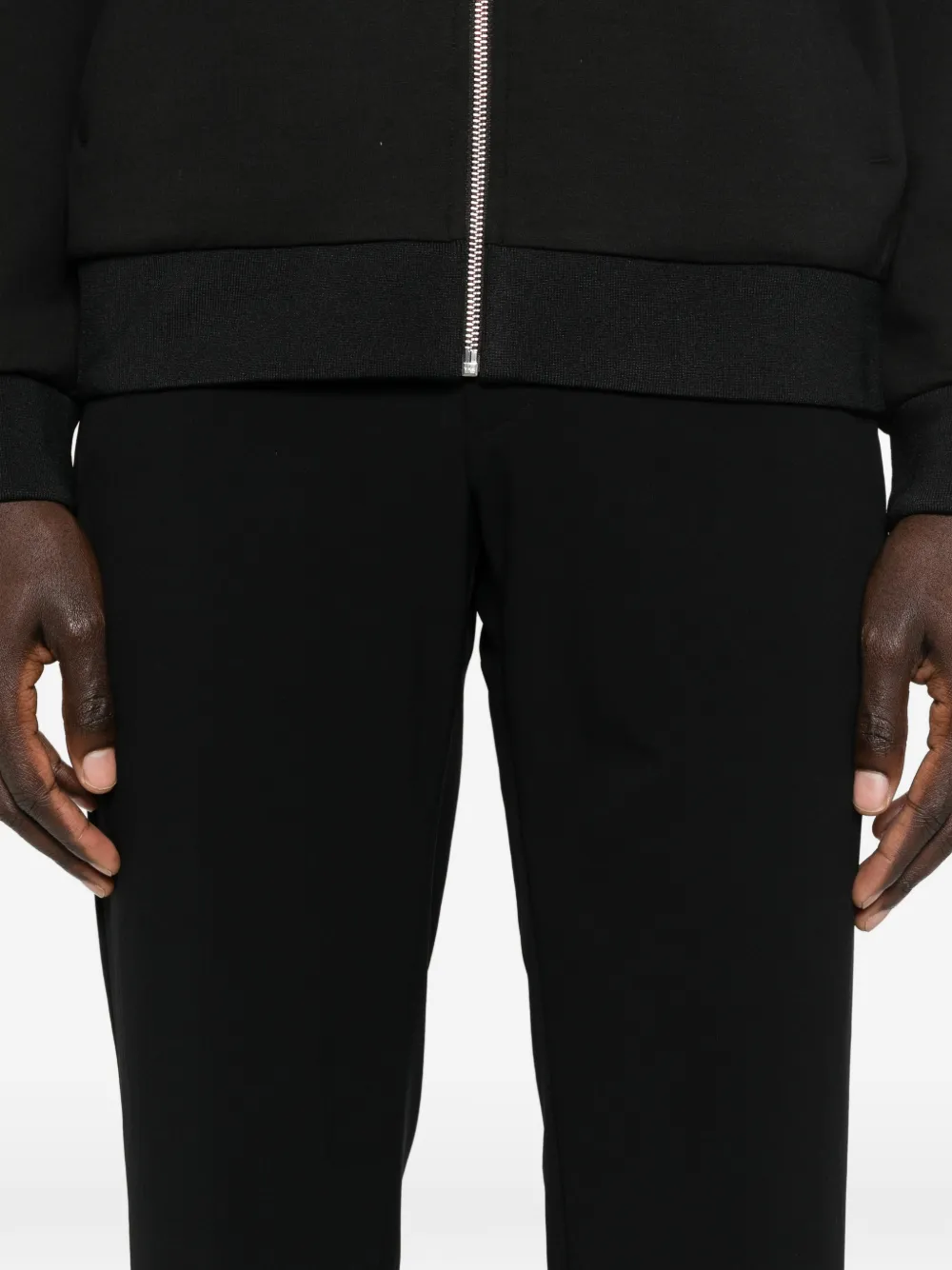 Karl Lagerfeld Straight broek met trekkoord Zwart