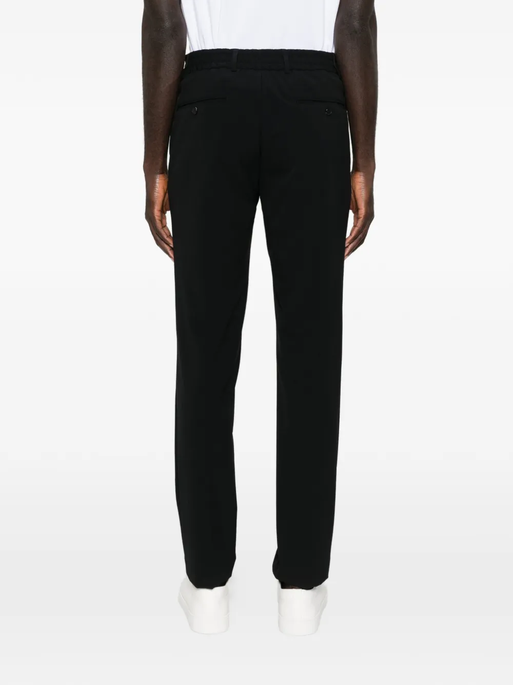 Karl Lagerfeld Straight broek met trekkoord Zwart