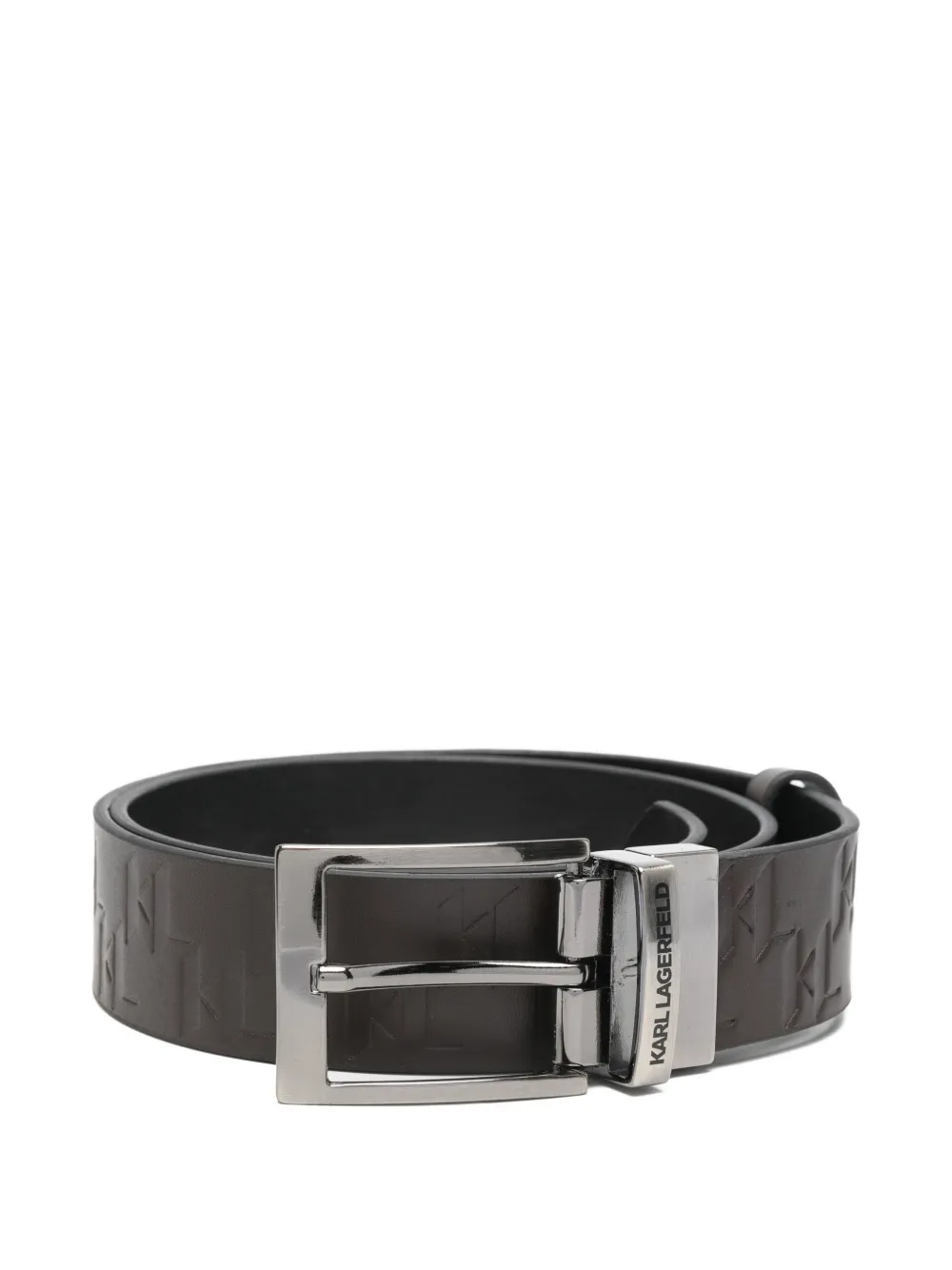 Karl Lagerfeld embossed buckle belt | Brown | Image 1