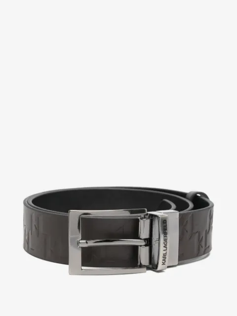 Karl Lagerfeld embossed buckle belt