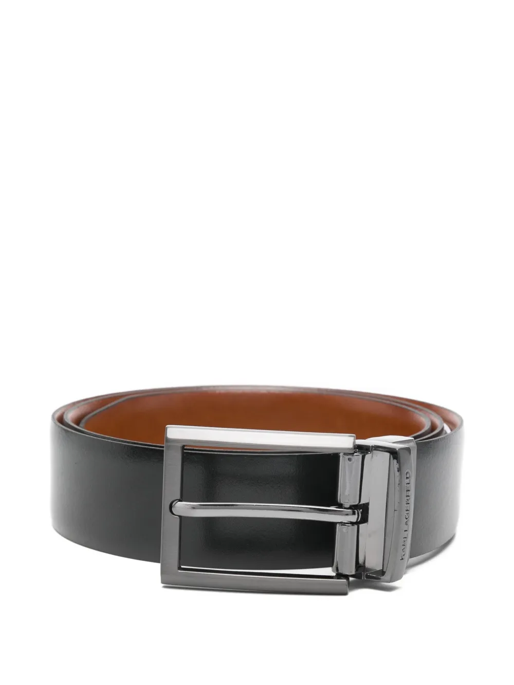 Karl Lagerfeld reversible leather belt - Nero
