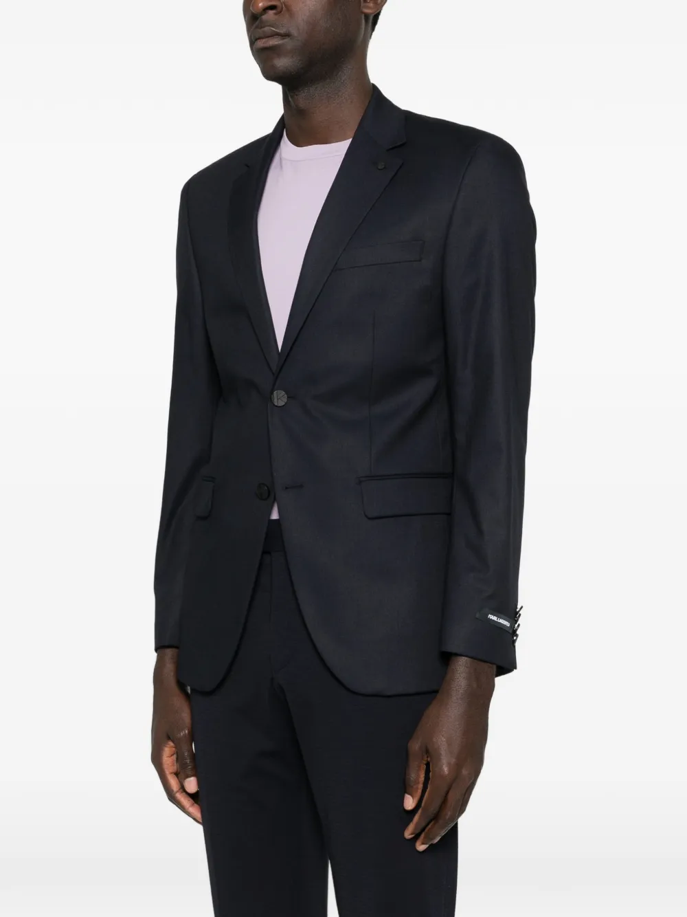 Karl Lagerfeld Nova blazer met bewerkte revers Blauw