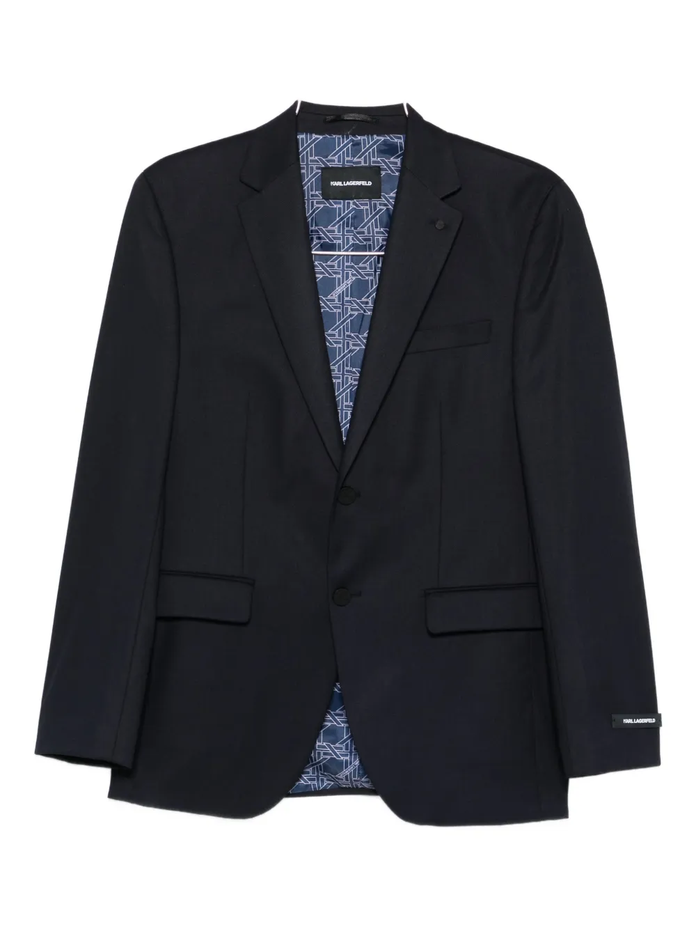 Karl Lagerfeld Nova notched-lapel blazer - Blu