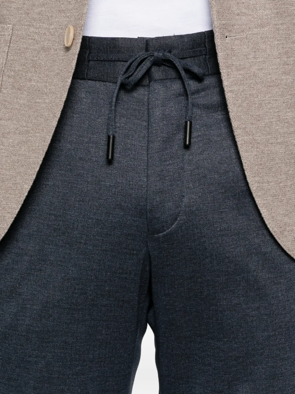 Karl Lagerfeld Straight broek met trekkoord Blauw